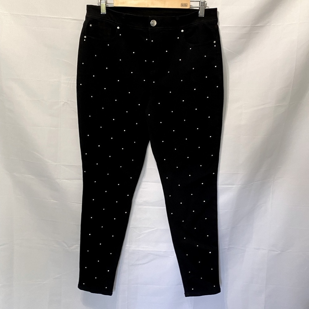 Bar III black studded skinny pants Size 10